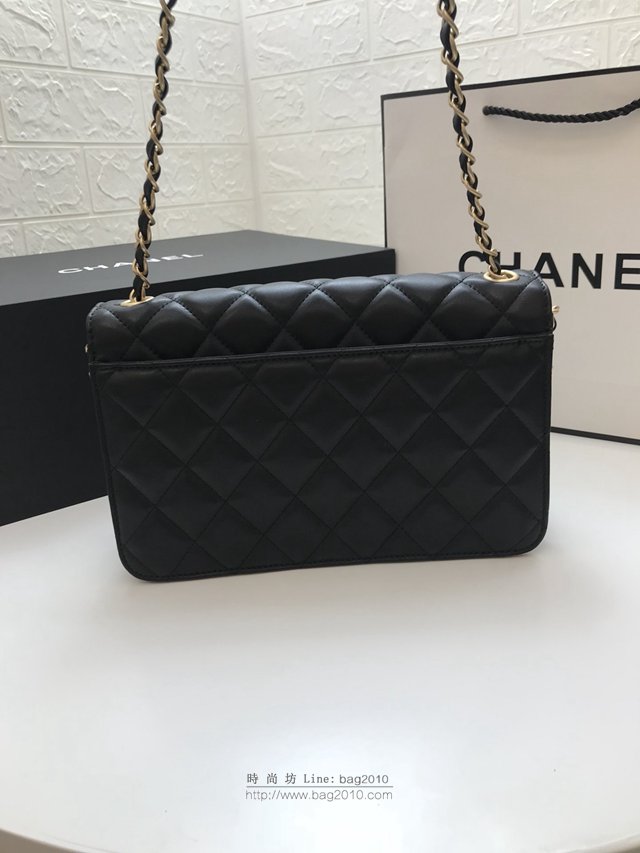Chanel女包 AS0149 最新款 菱格小牛皮與金色金屬口蓋包 香奈爾鏈條挎包 香奈兒單肩包 中號Chanel口蓋包  djc2670